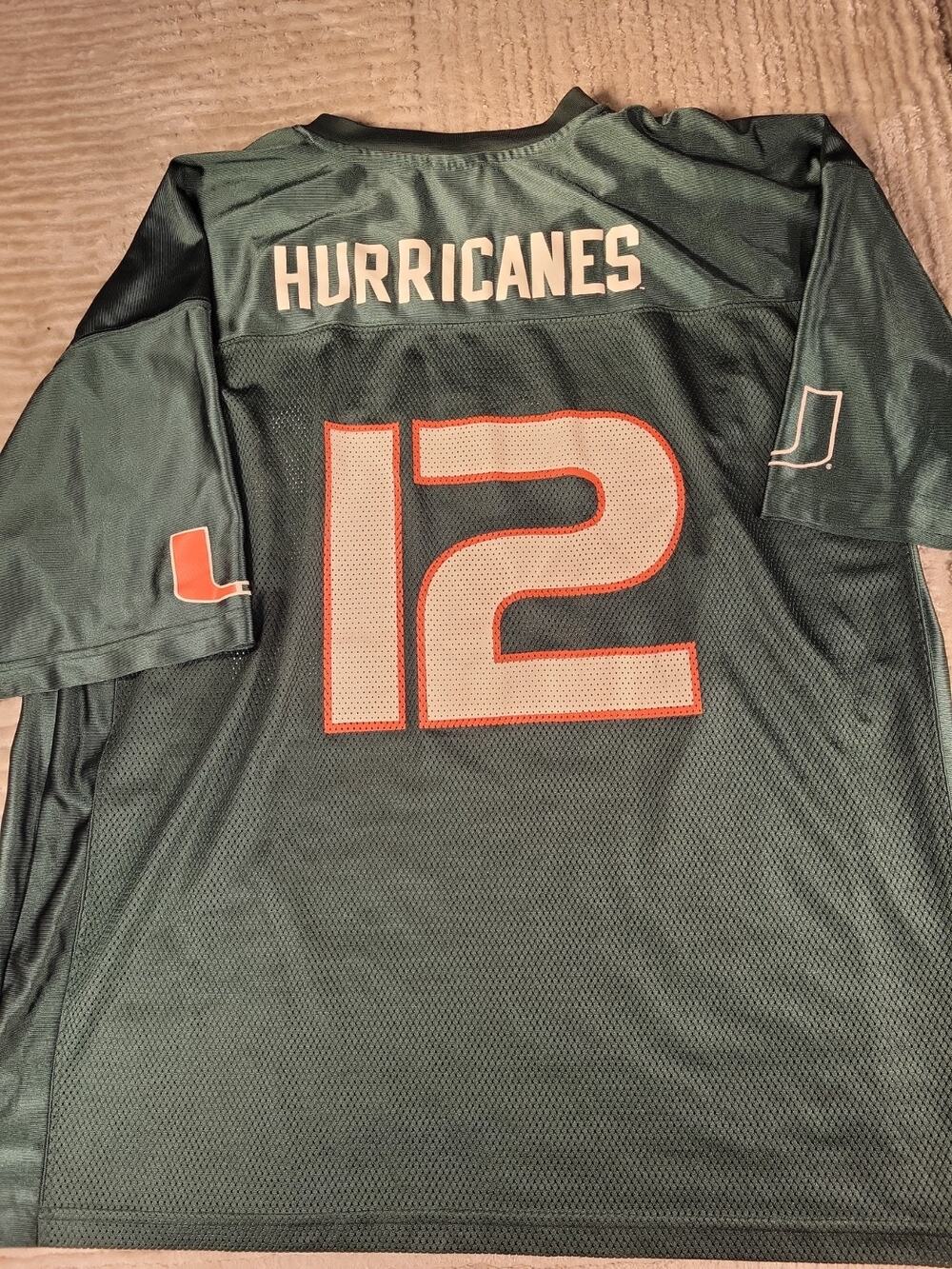 Miami Hurricanes Jersey Mens Size 2XL NCAA College Football XXL Adult